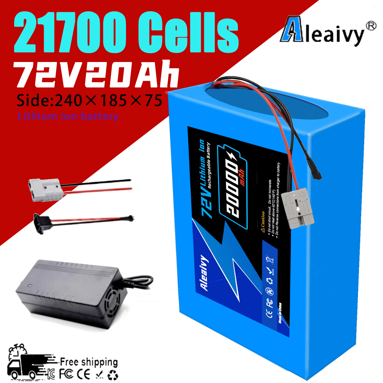 60V 30Ah Electric Scooter Battery - Aleilé 72V 20Ah Велосипедный литиевый аккумулятор