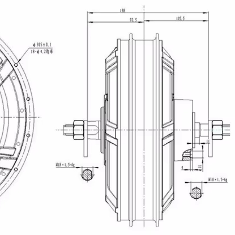 Мотор QS 273, модель 72 В-144  – обзор и цена Qs273 Hub Motor 8000W 72V