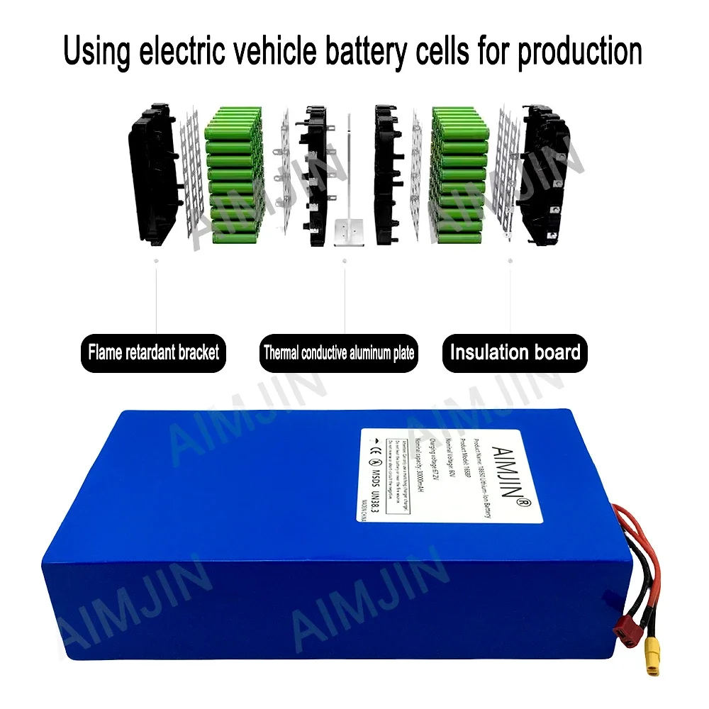 Новая литиевая батарея 16S8p 1 – обзор и цена 60V 30Ah Electric Scooter Battery