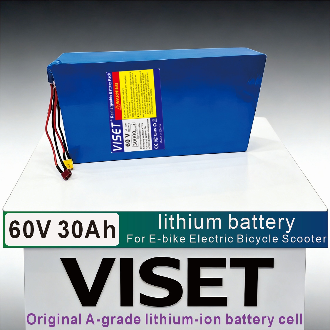 Аккумуляторный блок VISET 60В  – обзор и цена 60V 30Ah Electric Scooter Battery