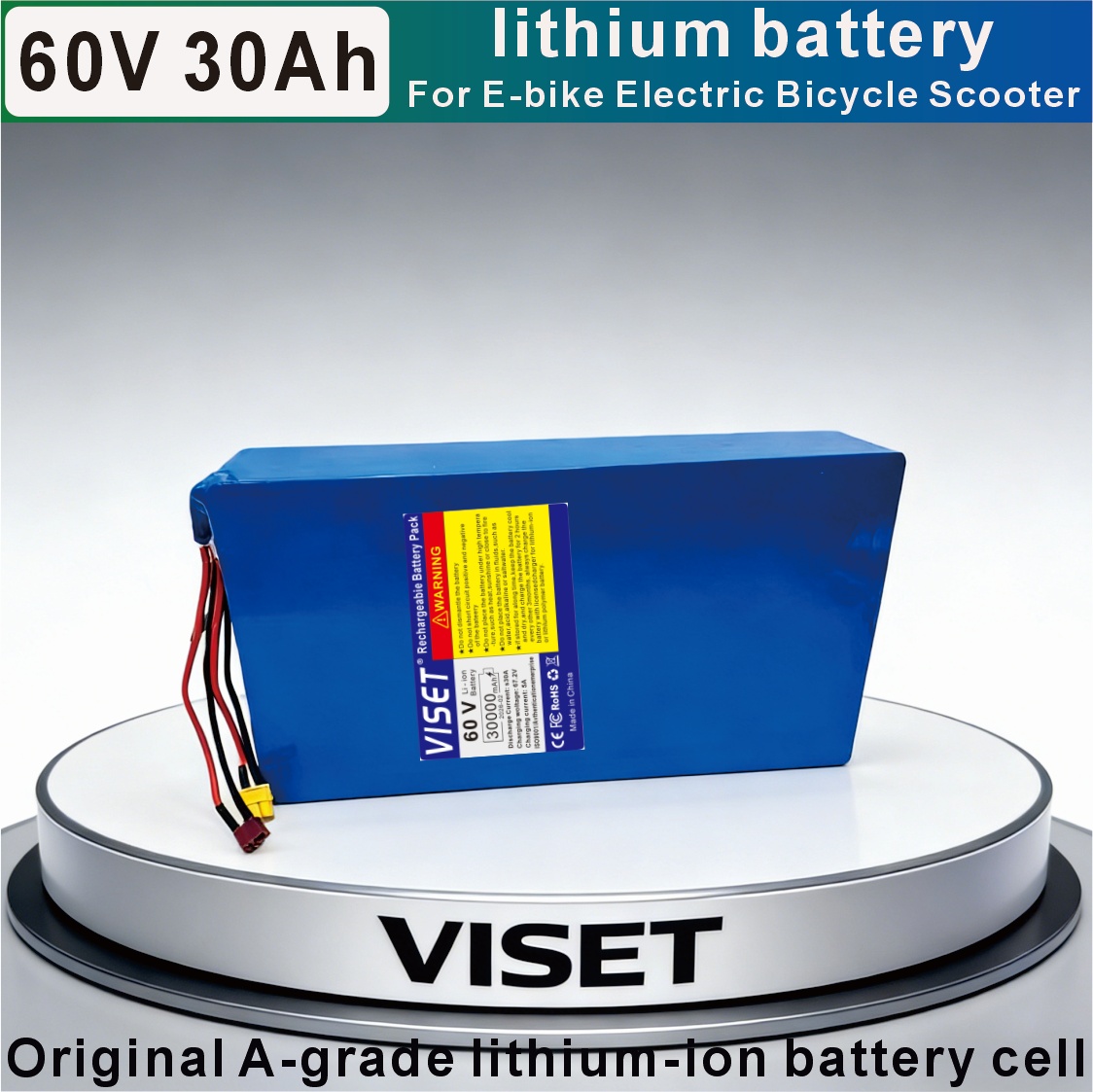 Аккумуляторный блок VISET 60В  – обзор и цена 60V 30Ah Electric Scooter Battery