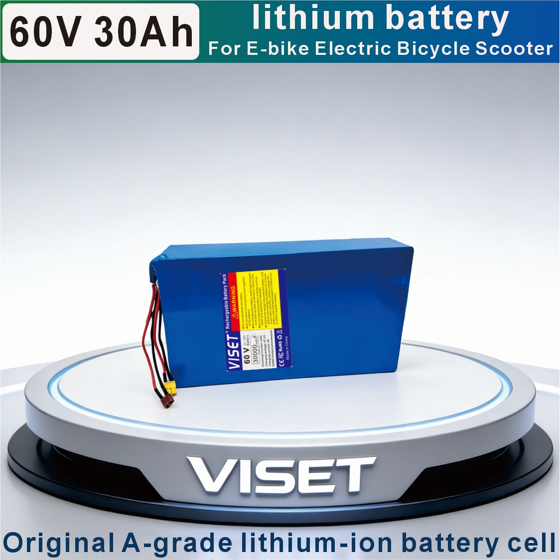 Аккумуляторный блок VISET 60В  – обзор и цена 60V 30Ah Electric Scooter Battery