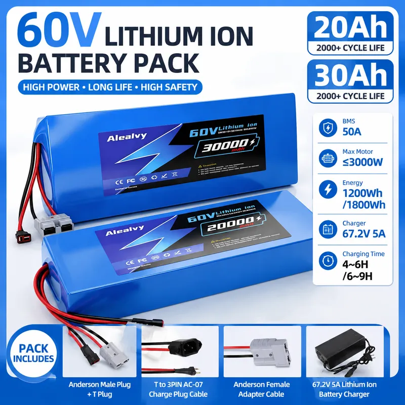 Аккумуляторный блок Aleaivy 60 – обзор и цена 60V 30Ah Electric Scooter Battery