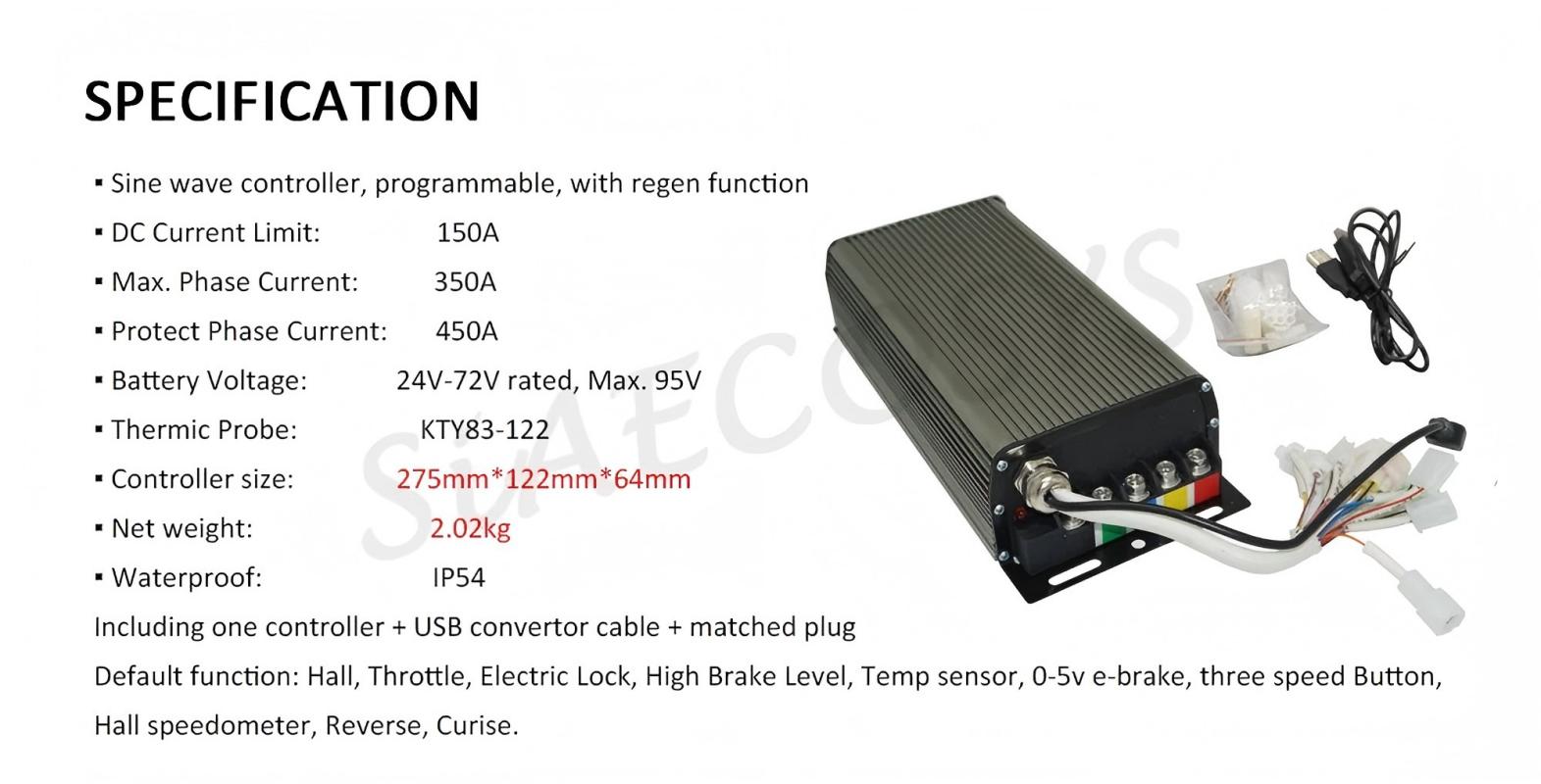Комплект программируемого конт – обзор и цена Sabvoton Svmc72150 Controller Kit